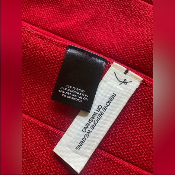 Ann Taylor Stretch Knit Sweater Fit & Flare Red Dress - Picture 14 of 14